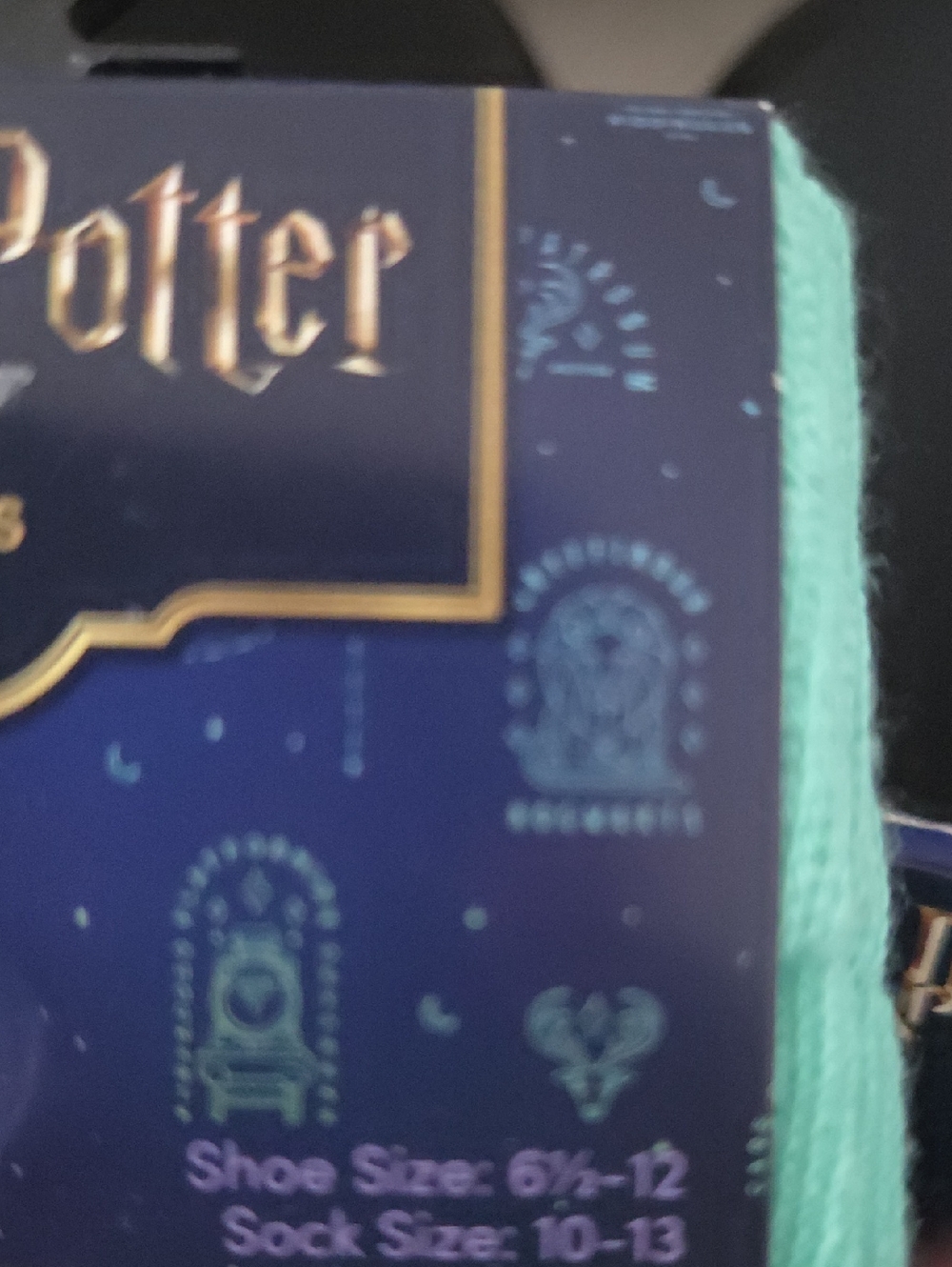 Warner Bros. Harry Potter Mint Green Socks - Picture 2 of 2